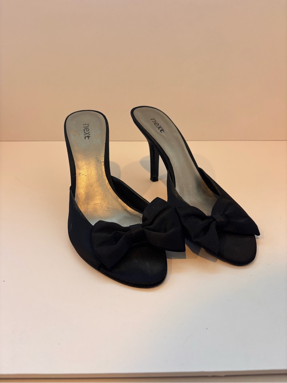 next Black Bow Mule Heels for Women